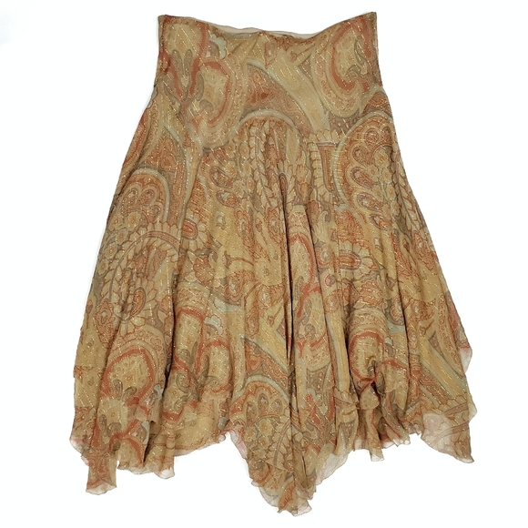 Ralph Lauren Black Label Dresses & Skirts - Ralph Lauren Black Label Silk Paisley Skirt